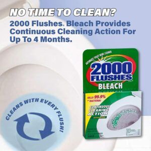 2000 Flushes Bleach Automatic Toilet Bowl Cleaner