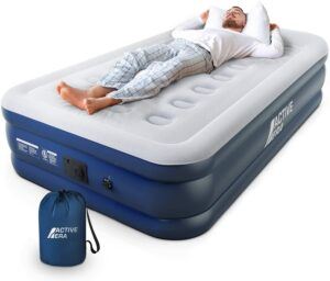 Active Era Active Era Air Mattress with Built-in Pump - Elevated Inflatable Airbed Queen Twin Single带内置泵的气垫