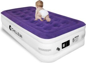 CHILLSUN Twin Air Mattress Inflatable Airbed with Built in Pump 双气垫充气床带内置泵