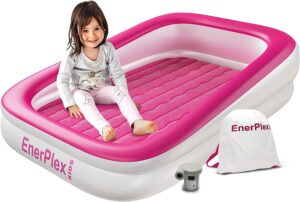 EnerPlex Kids Inflatable Travel Bed with High Speed Pump儿童充气旅行床带高速泵